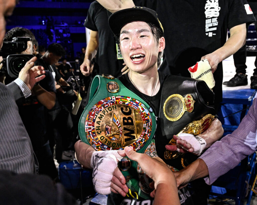Champion Kenshiro Teraji won the WBC-WBA light flyweight title boxing bout at Ariake Arena on September 18, 2023 in Tokyo, Japan. 