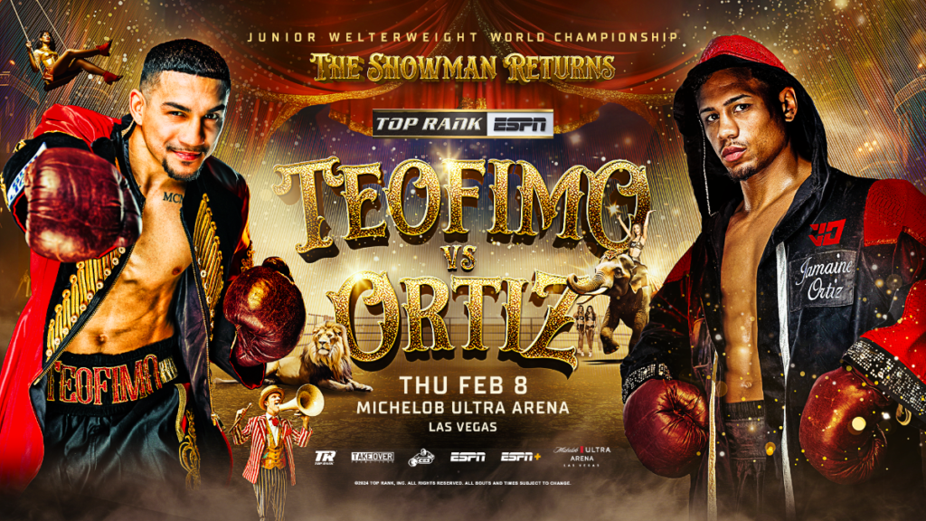 Teofimo Lopez vs. Jamaine Ortiz fight poster